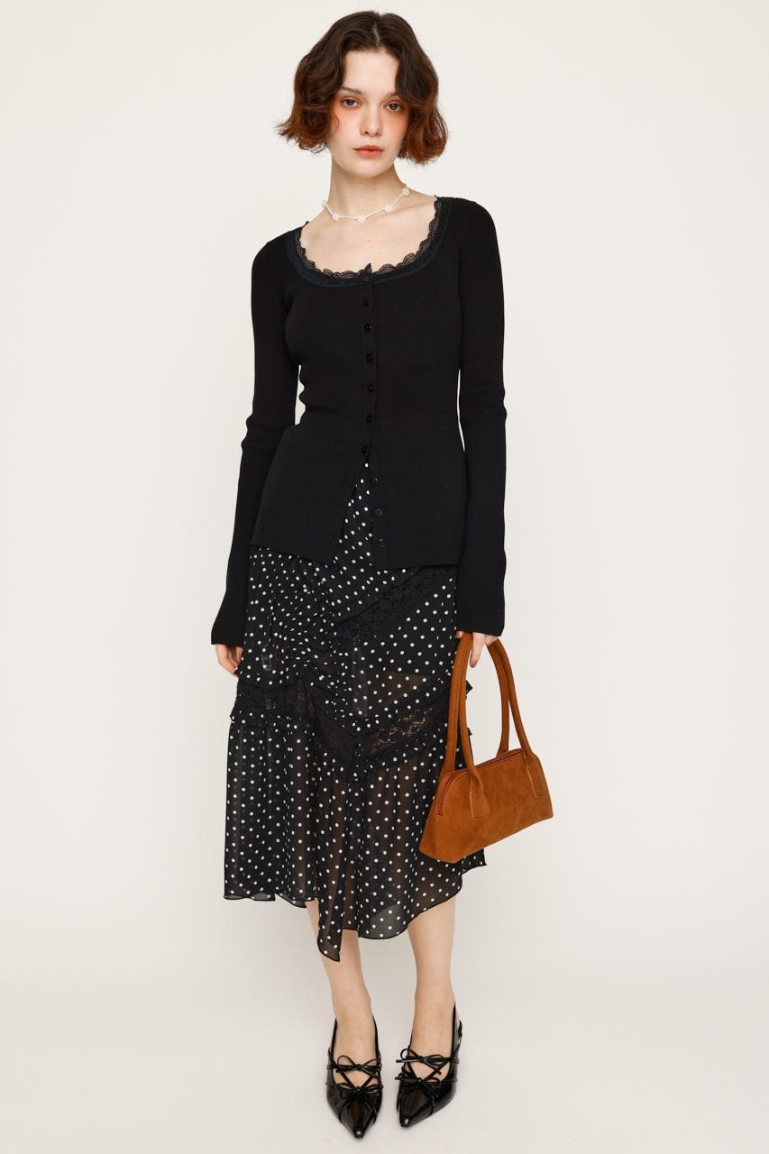 le / ル SIDE BUTTON SLIT トップス BLACK 即日発送可 le / ル SIDE BUTTON SLIT トップス BLACK 即日発送可