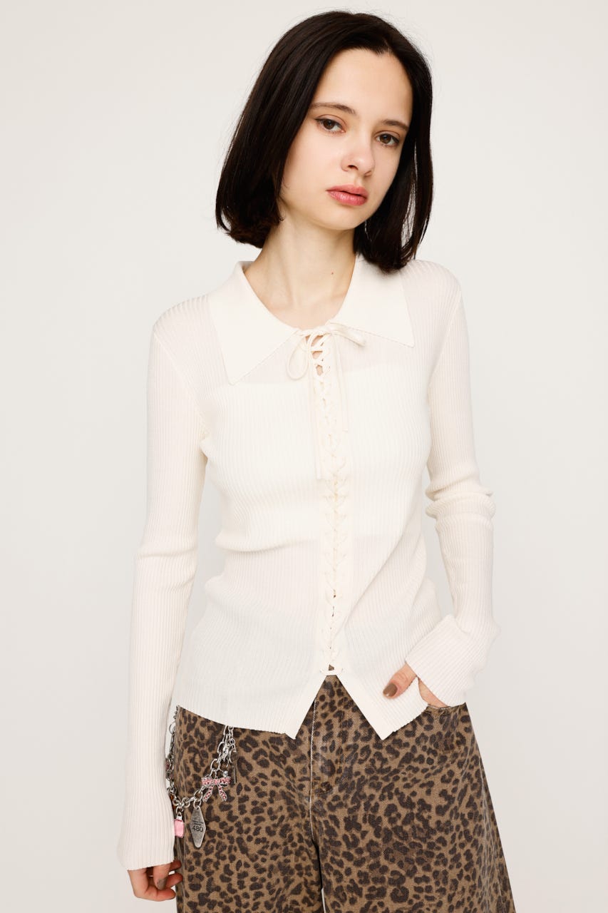 SLY | LACE UP H／G トップス (ニット ) |SHEL'TTER WEBSTORE