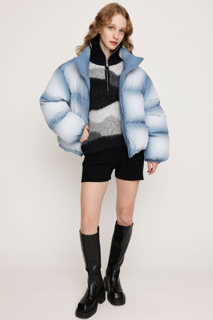 SLY | FRONT ZIP MARBLE KNIT トップス (ニット ) |SHEL'TTER