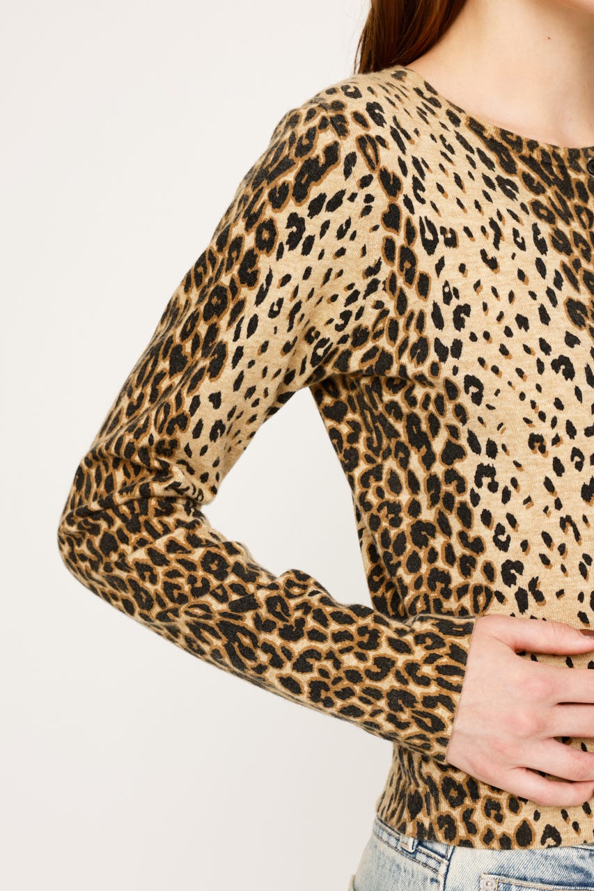 SLY | COMPACT LEOPARD カーディガン (カーディガン ) |SHEL