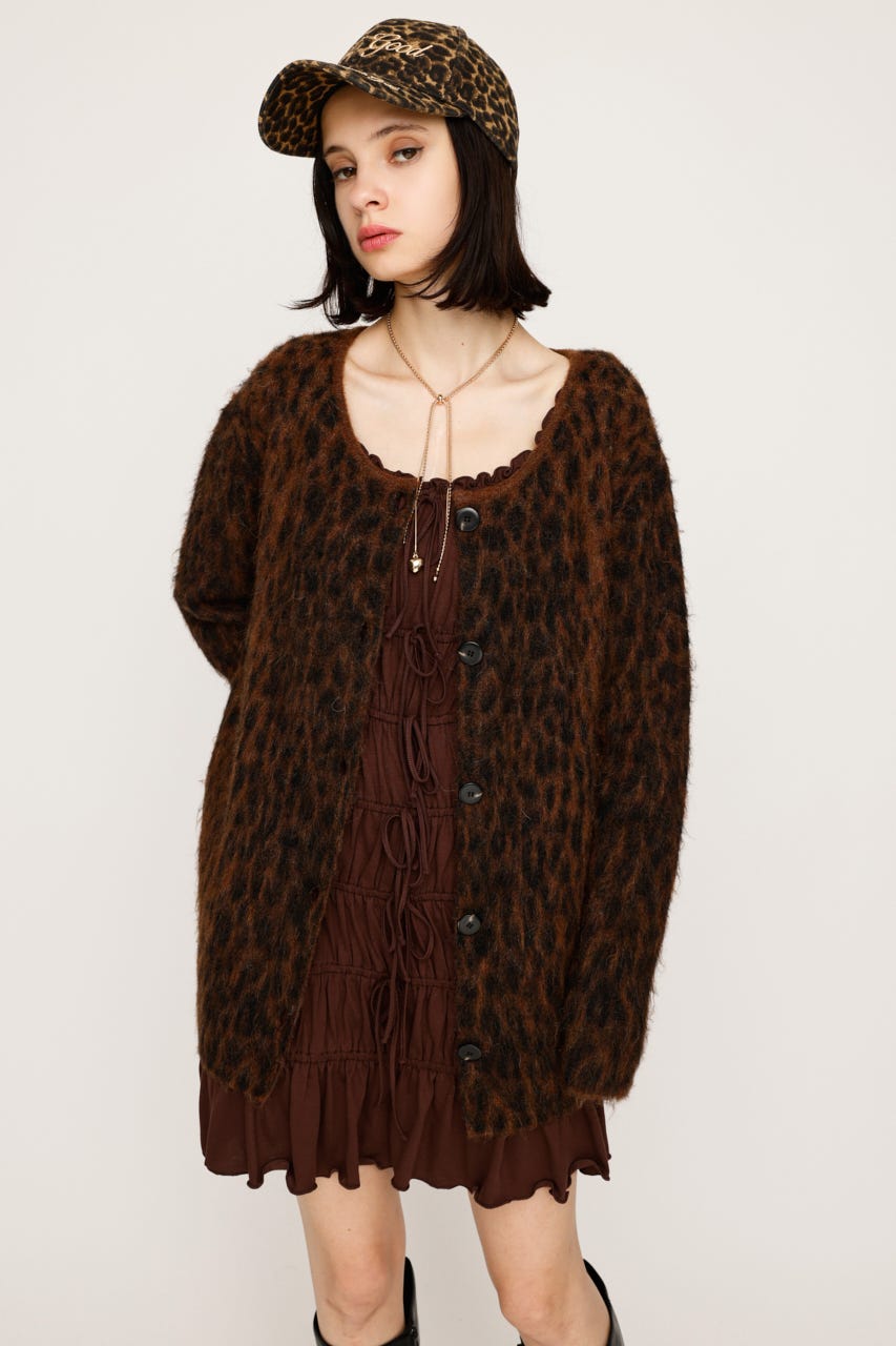 【夏季限定値下げ】Leopard柄ジャカードカーディガン 夏季限定値下げ】Leopard柄ジャカードカーディガン