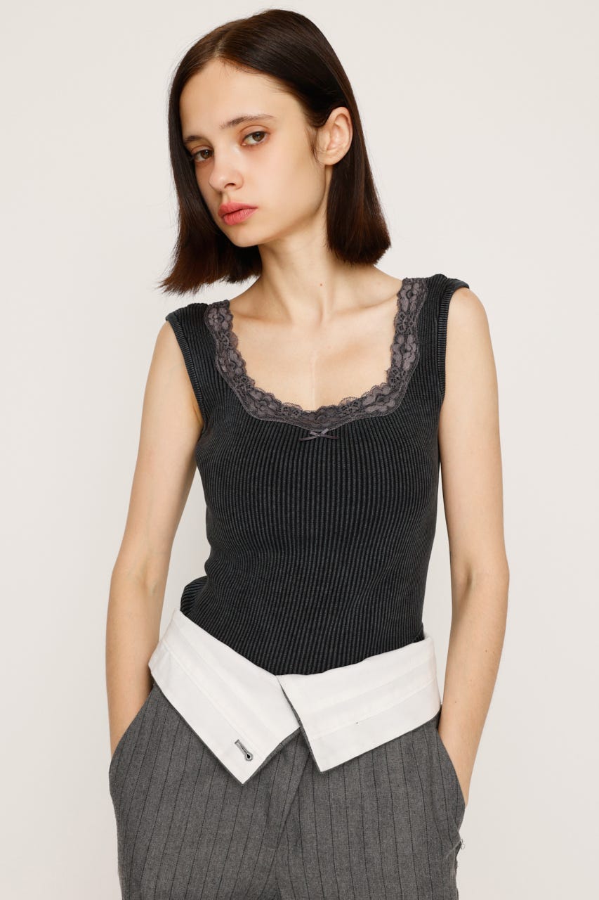 SLY | LACE DOCKING RIB TANK (タンクトップ ) |SHEL'TTER WEBSTORE
