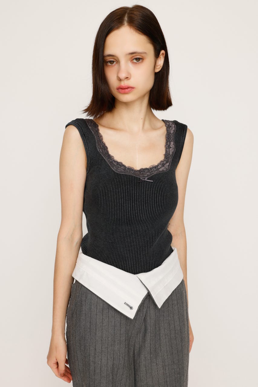 SLY | LACE DOCKING RIB TANK (タンクトップ ) |SHEL'TTER WEBSTORE