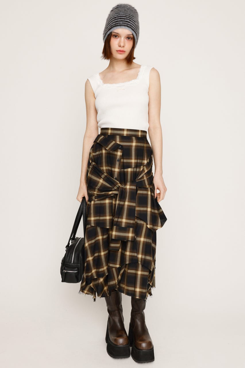 トップス yilon DOCKING LACE RIB KNIT Docking lace rib knit – YILON