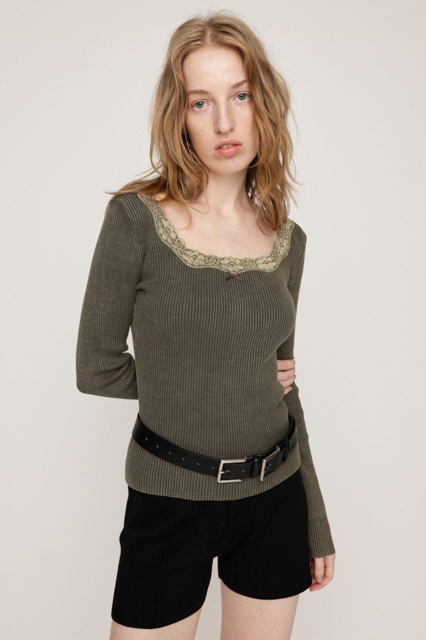 SLY | LACE DOCKING トップス (ニット ) |SHEL'TTER WEBSTORE