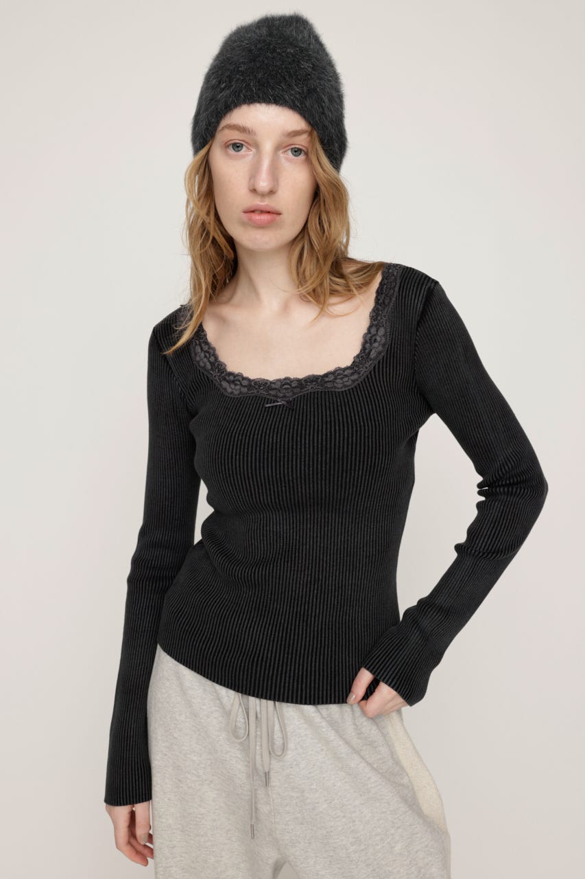 トップス LACE DOCKING SWEAT TOP Ameri（アメリ）の「LACE DOCKING SWEAT TOP（スウェット）」 - WEAR
