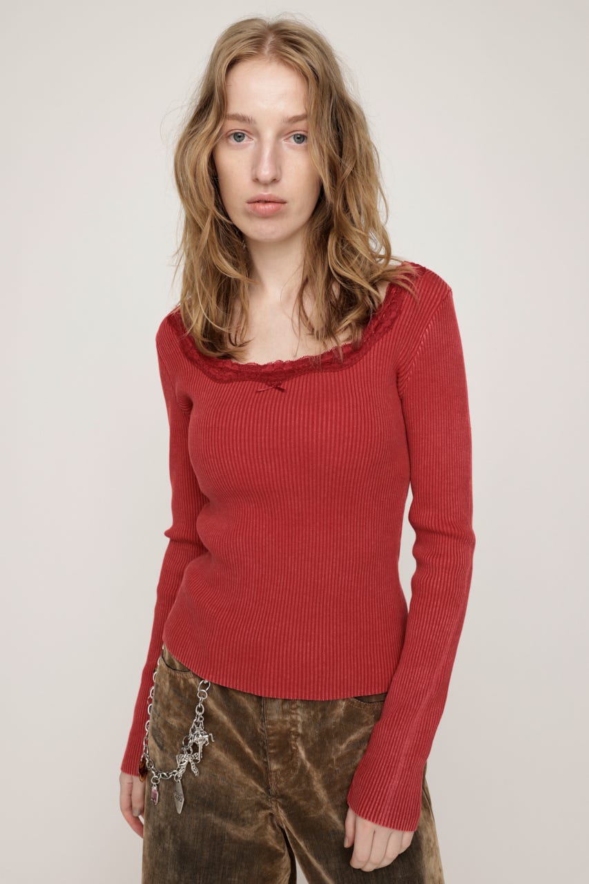 SLY | LACE DOCKING トップス (ニット ) |SHEL'TTER WEBSTORE