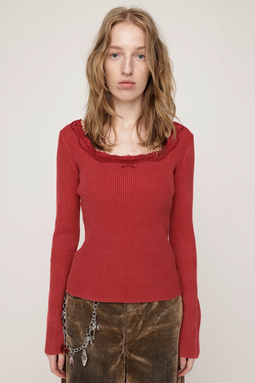 チェリー柄前結びトップス チェリー柄前結びトップス