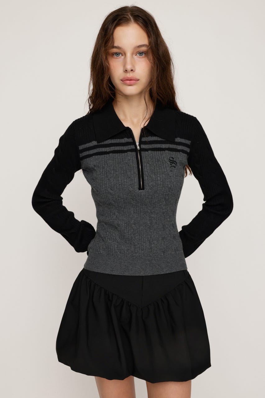 トップス Side Drawstring Knit SLY | CABLE COLLAR KNIT トップス (ニット ) |SHEL'TTER WEBSTORE