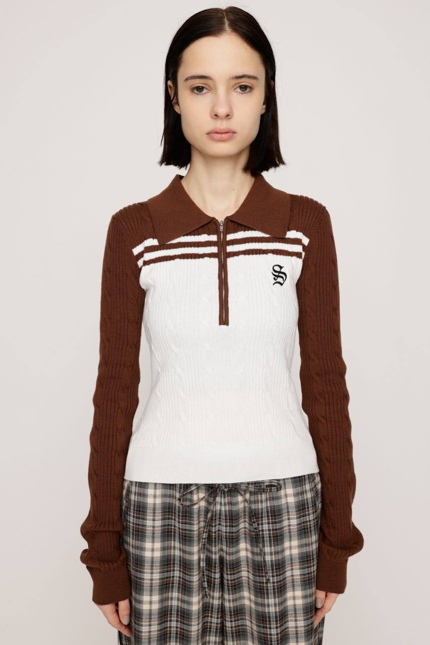 トップス ysk SLY | CABLE COLLAR KNIT トップス (ニット ) |SHEL'TTER WEBSTORE