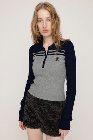 【1BUY5％OFF CAMPAIGN】【LIMITED ITEM】CABLE COLLAR KNIT トップス