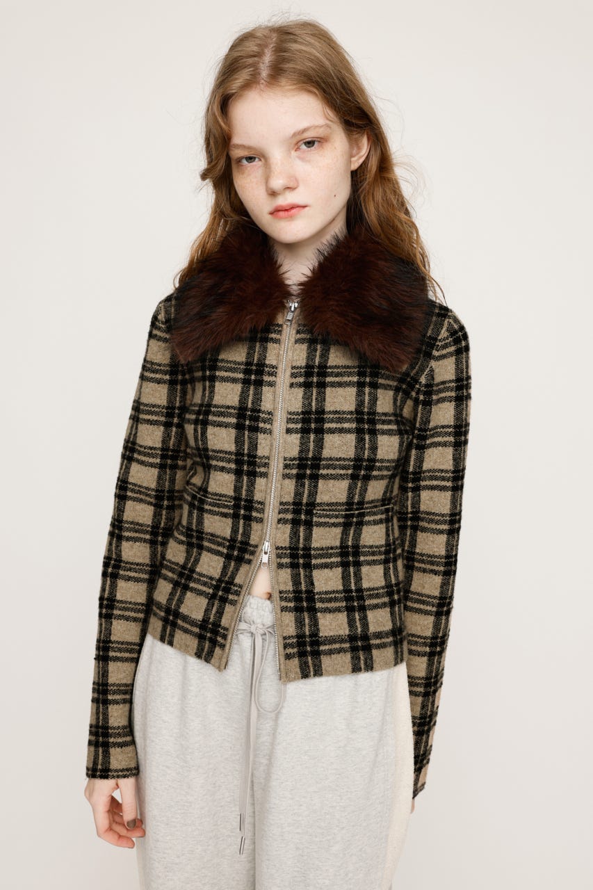 SLY | F／FUR COLLAR KNIT トップス (ニット ) |SHEL'TTER WEBSTORE