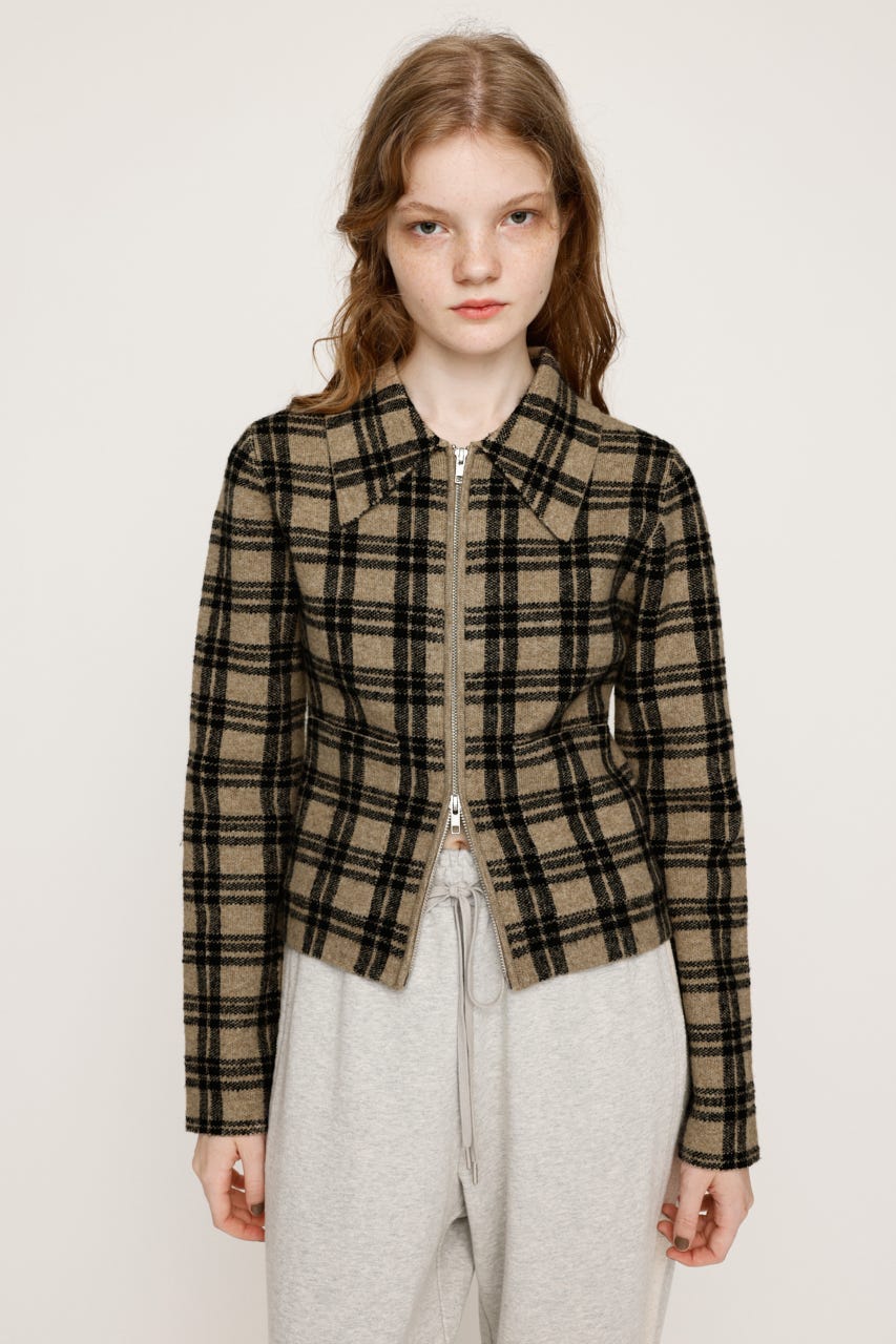 SLY | F／FUR COLLAR KNIT トップス (その他アウター ) |SHEL