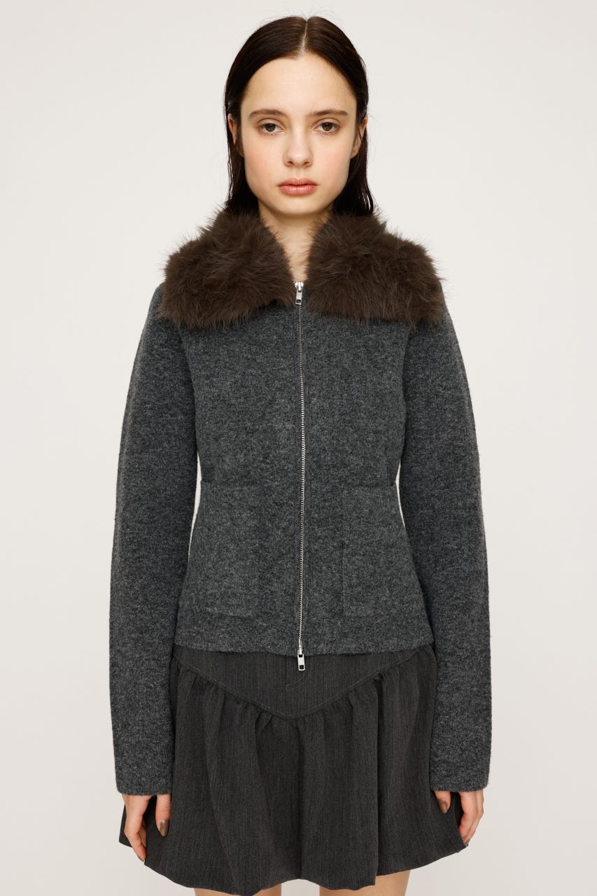 SLY | F／FUR COLLAR KNIT トップス (ニット ) |SHEL'TTER WEBSTORE