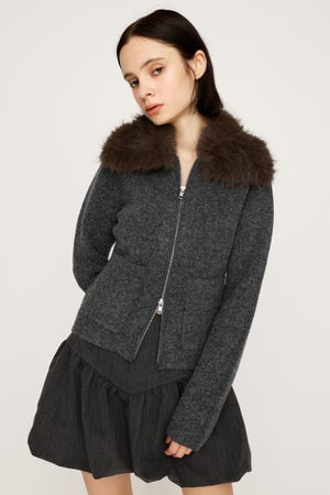 SLY | F／FUR COLLAR KNIT トップス (ニット ) |SHEL'TTER WEBSTORE