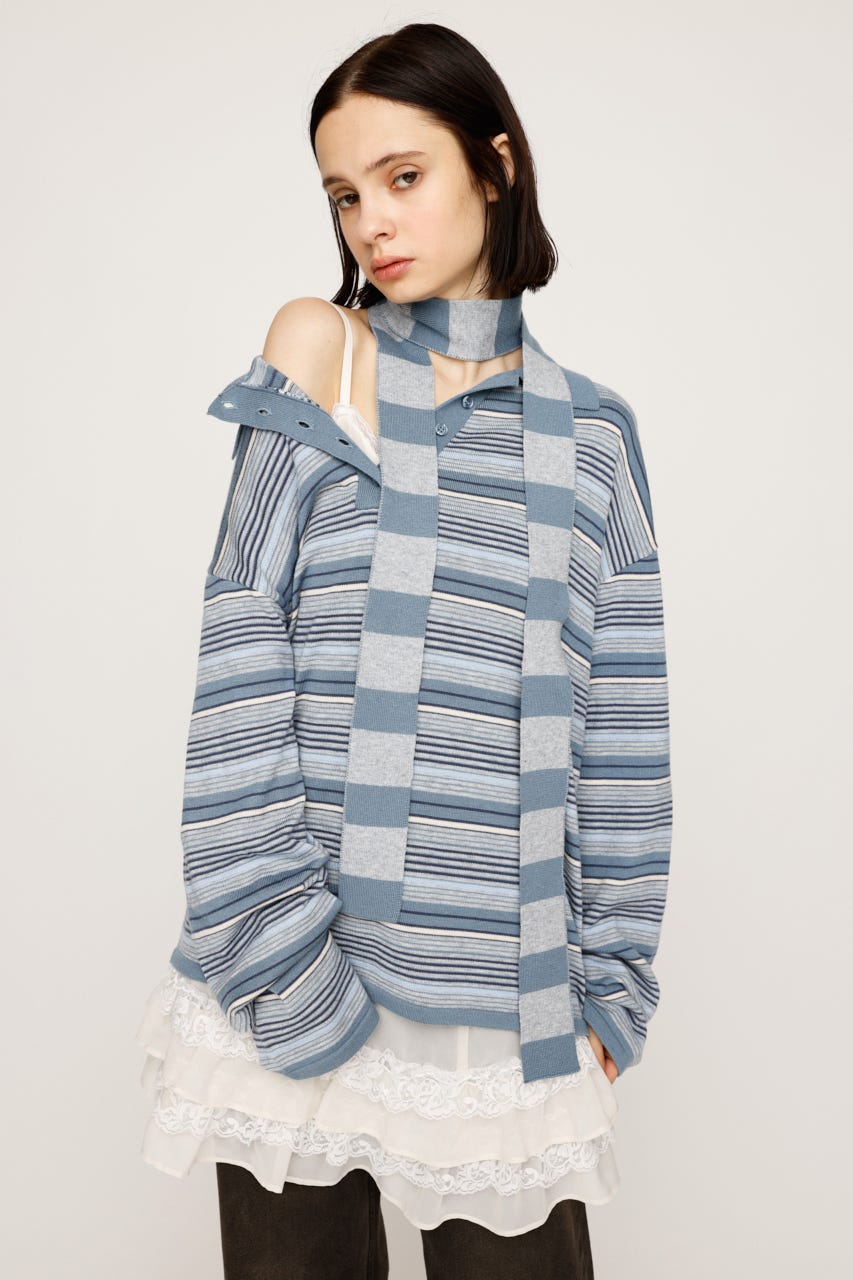 TN　サブ SLY | 【受注会特典対象アイテム】HG KNIT ASYMMETRY トップス