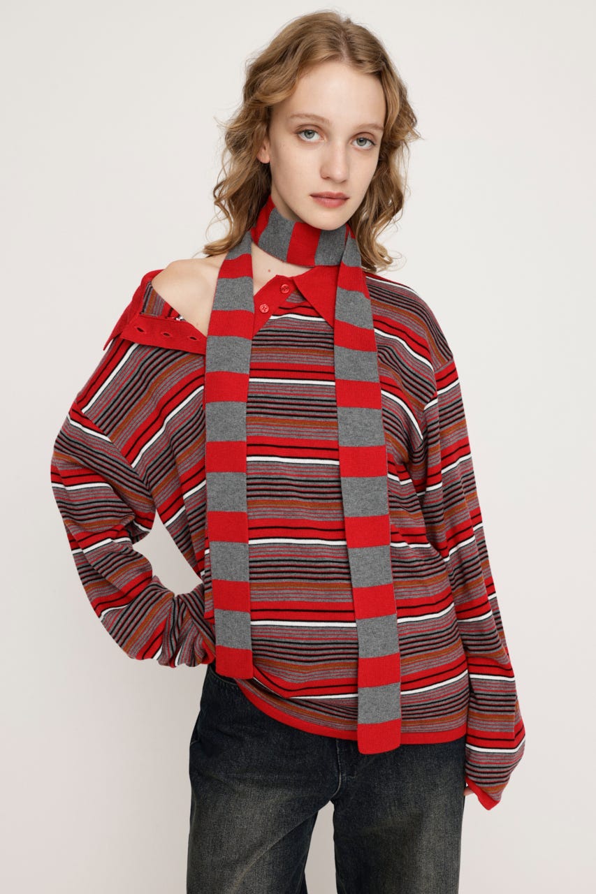 専用 まとめ SLY | 【岩瀬洋志さん着用アイテム】HG KNIT ASYMMETRY トップス