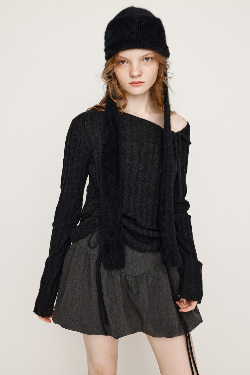 SLY | GATHER RIBBON KNIT トップス (ニット ) |SHEL'TTER WEBSTORE