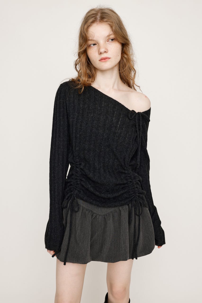 トップス Elle ribbon knit tops AM1217 Elle ribbon knit tops