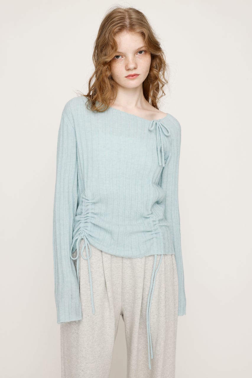 トップス Elle ribbon knit tops AM1217 Elle ribbon knit tops