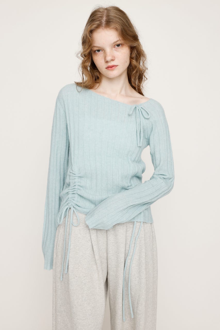 SLY | GATHER RIBBON KNIT トップス (ニット ) |SHEL'TTER WEBSTORE