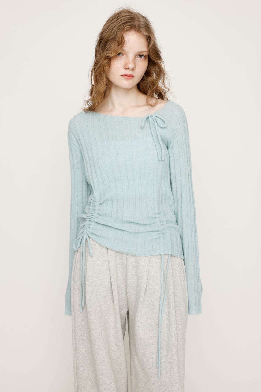 トップス THE SHISHIKUI RIBBON KNIT RIBON / BLACK – SHISHIKUI
