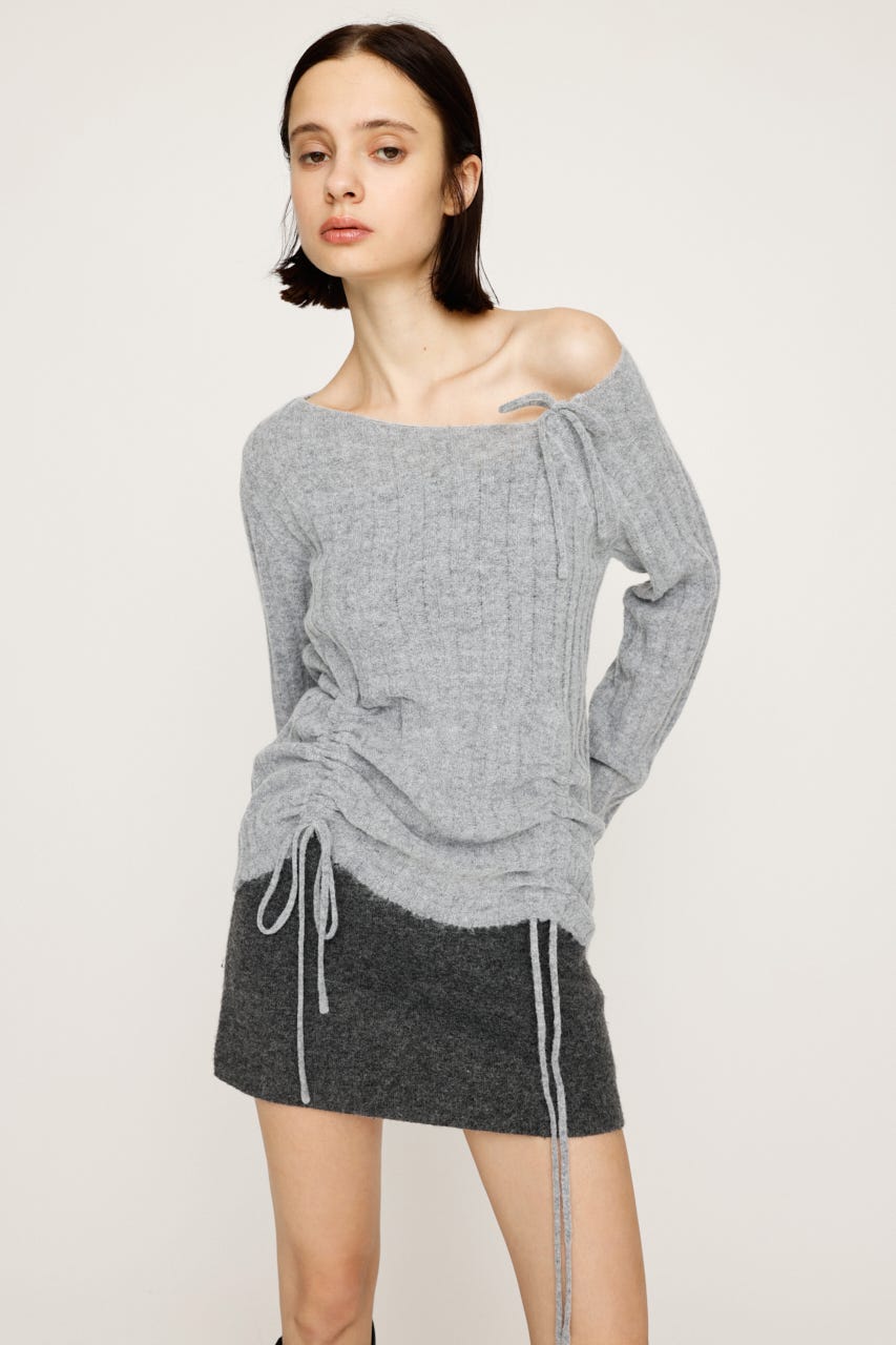 トップス Elle ribbon knit tops AM1217 Elle ribbon knit tops
