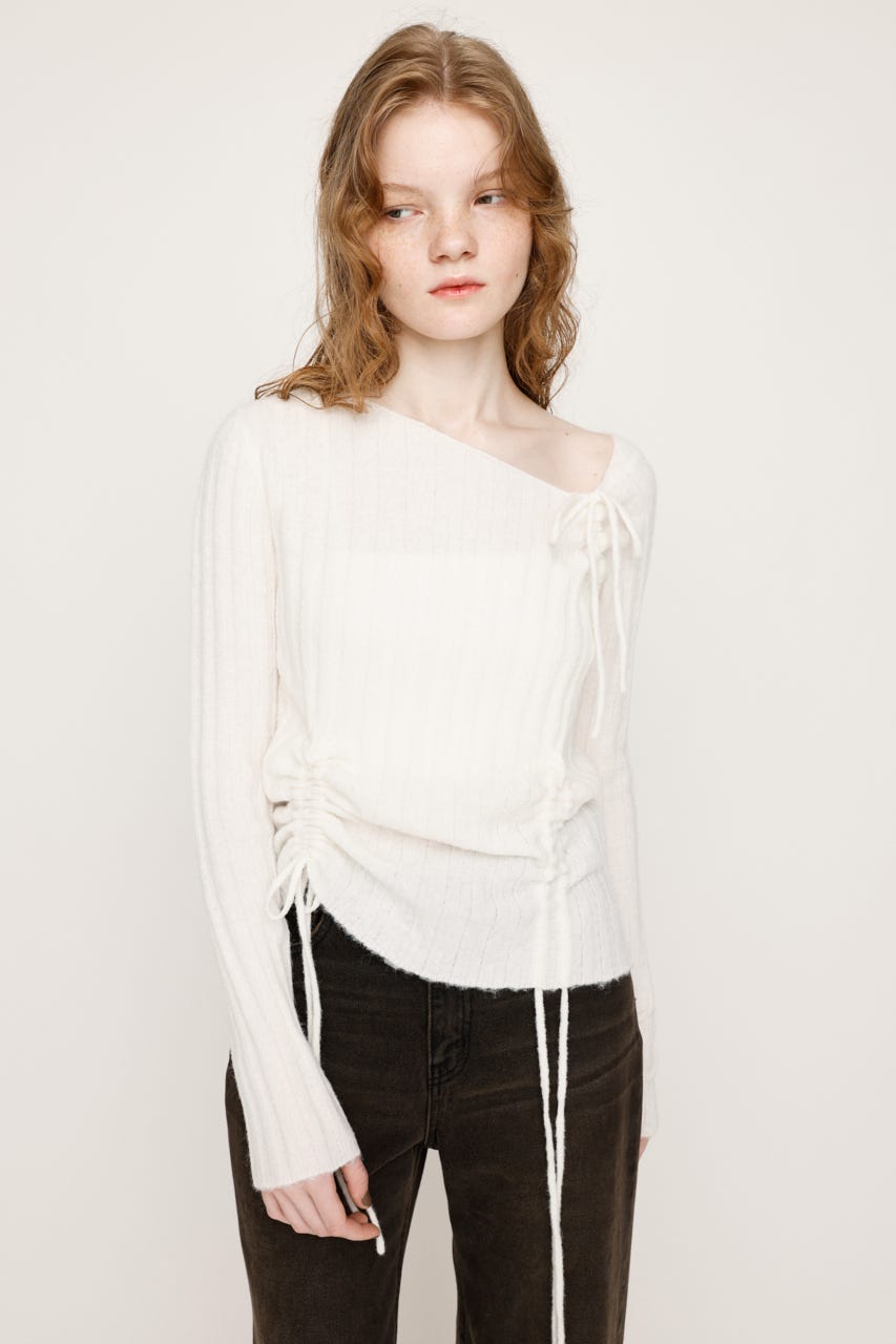 SLY | GATHER RIBBON KNIT トップス (ニット ) |SHEL'TTER WEBSTORE