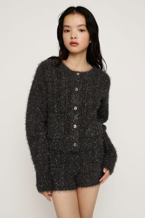 【1BUY5％OFF CAMPAIGN】SHINY CABLE カーディガン