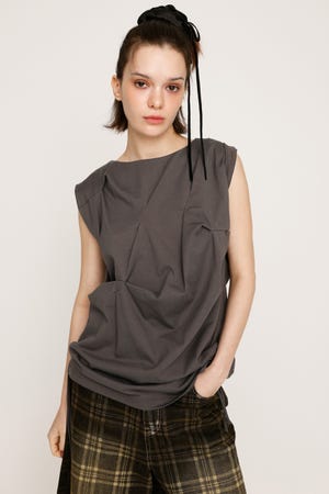 【美品】ザ リラクス マリンブラウス トップス カットソー SLY | BOAT NECK TUCK トップス (Tシャツ・カットソー(半袖