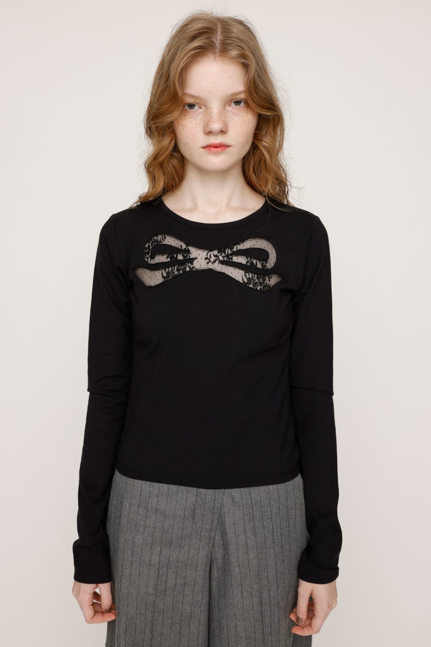 SLY | RIBBON LACE トップス (Tシャツ・カットソー(長袖