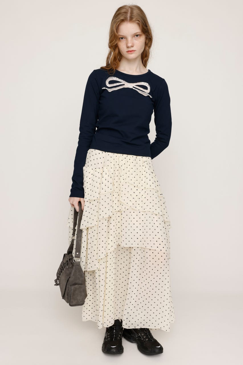 SLY | RIBBON LACE トップス (Tシャツ・カットソー(長袖