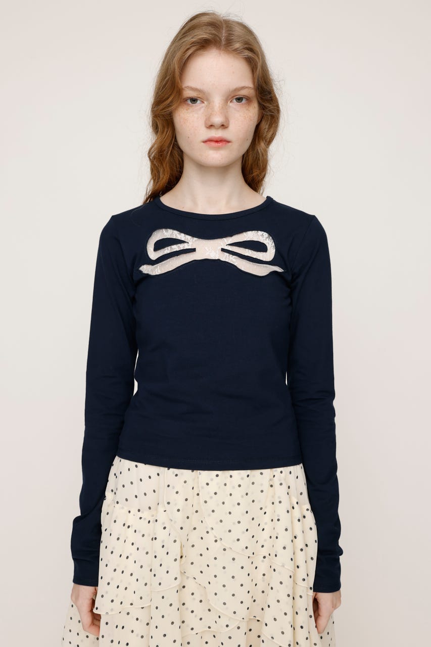 SLY | RIBBON LACE トップス (Tシャツ・カットソー(長袖