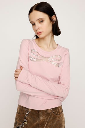 SLY | RIBBON LACE トップス (Tシャツ・カットソー(長袖