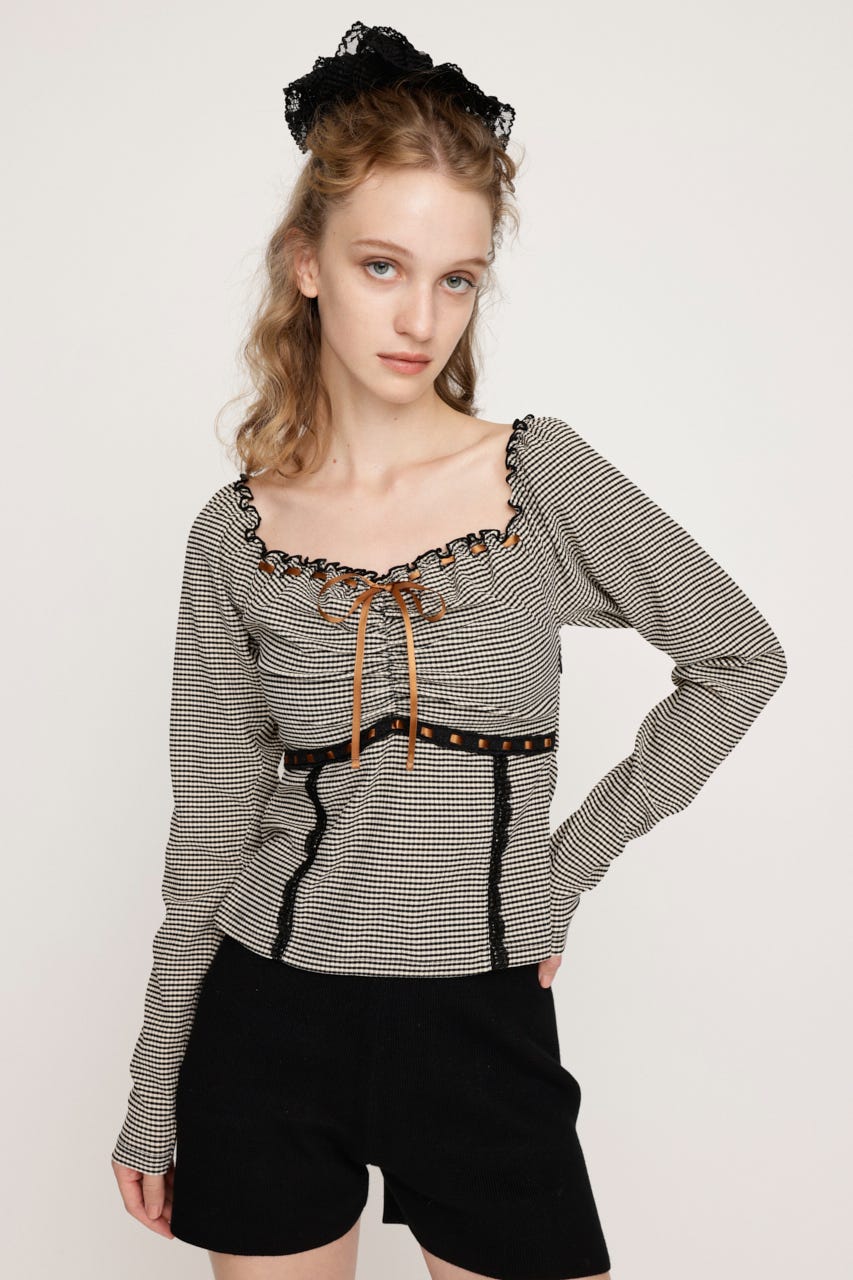 トップス Chelsea ribbon tops ANDMARY】Chelsea ribbon tops