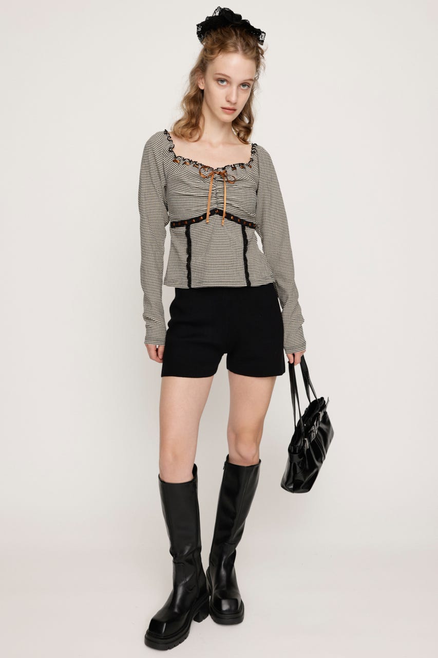 トップス agawd select Hem Rubber Blouse agawd select Hem Rubber Blouse