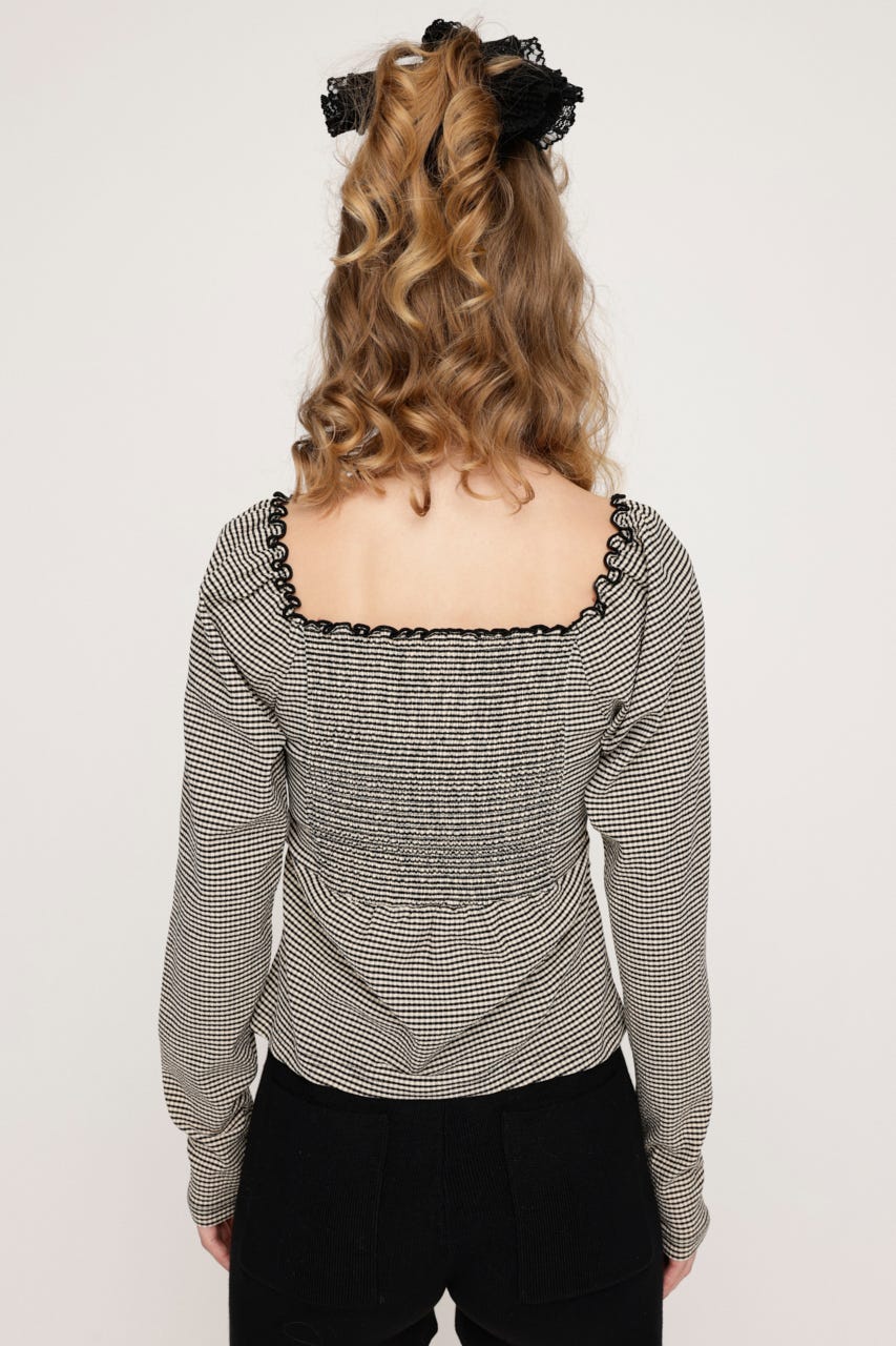 SLY | PLAID RIBBON CUT トップス (Tシャツ・カットソー(長袖