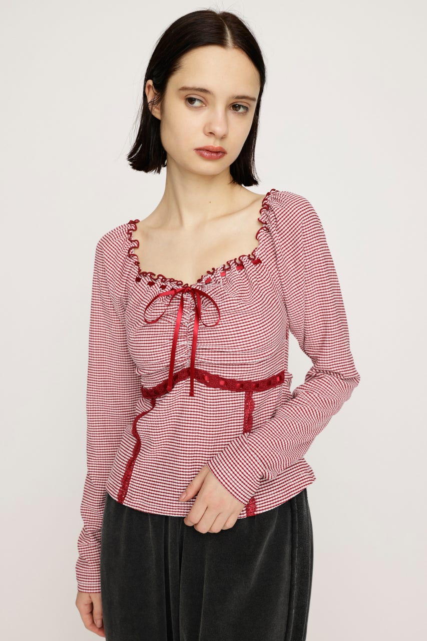 TEDDY クロスリボン 長袖トップス Amazon | [WANSHIX] 長袖tシャツ レディース リボン ロン
