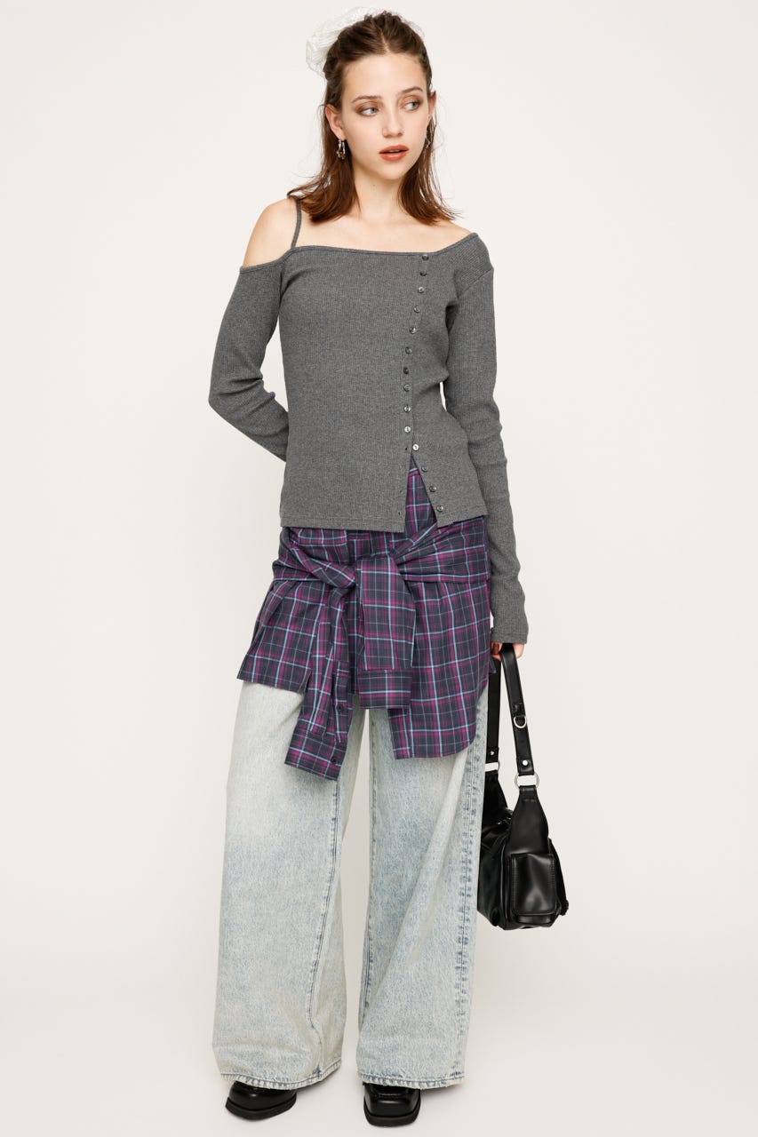 SLY | ASYMMETRY BUTTON トップス (Tシャツ・カットソー(長袖
