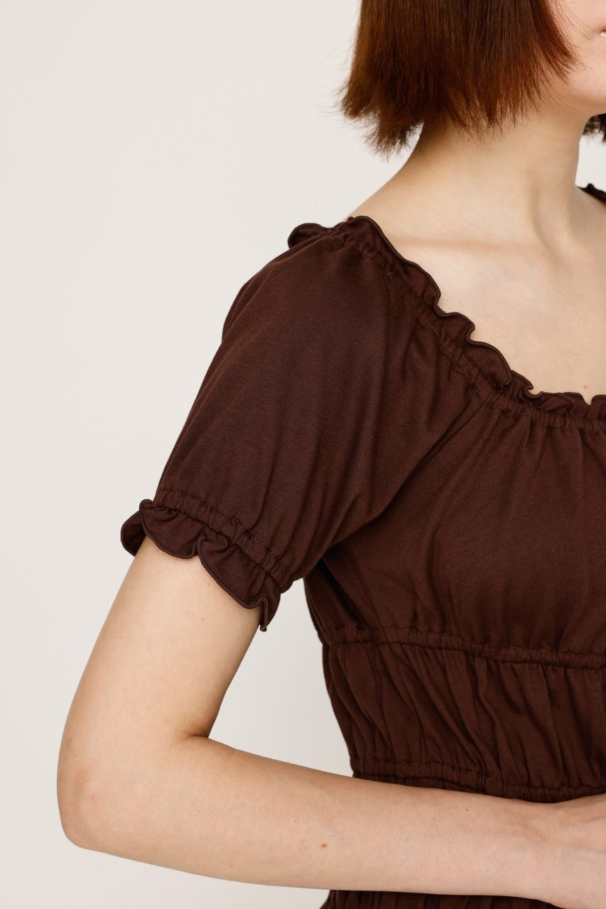 SLY | GATHER RIBBON CUT ショートワンピース (ワンピース(ミニ SLY | GATHER RIBBON CUT ショートワンピース (ワンピース(ミニ