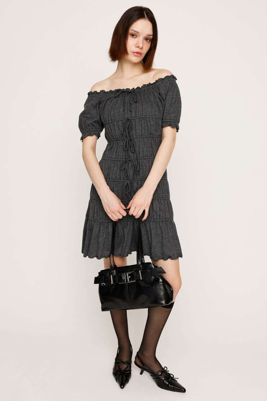 PREFERIR ケープ襟 ワンピース SLY | FRONT ZIP GATHER CAMI ワンピース (ワンピース(ロング