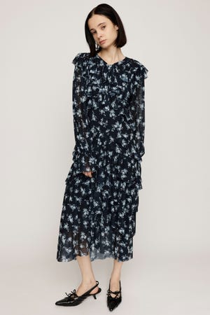 エスキ　リメイク　eski ロングワンピース Remake long sweat dress / リメイクスウェットロングワンピース