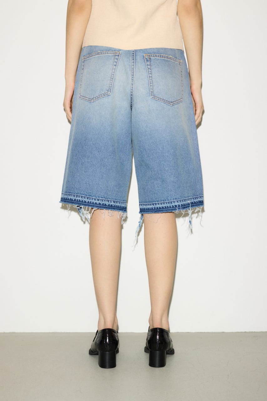 【THROW】RIPPED HALF DENIM PT／BE L/BLU 1
