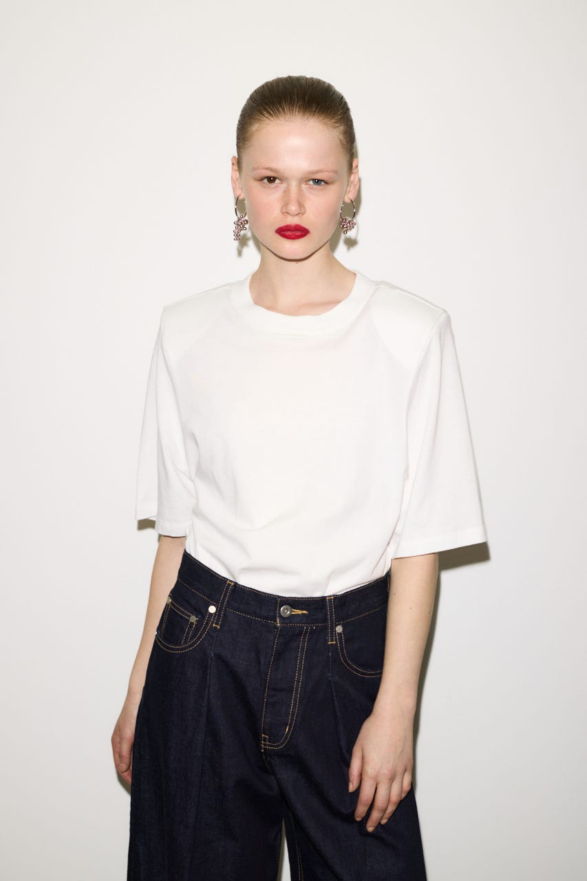 【THROW】PADDED HALF SLEEVE Tシャツ WHT FREE