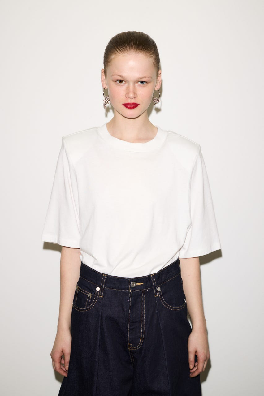【THROW】PADDED HALF SLEEVE Tシャツ WHT FREE
