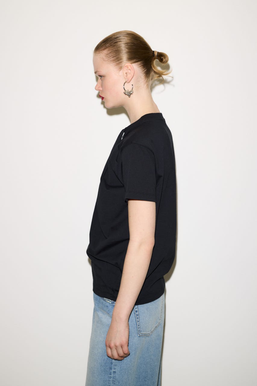 【THROW】TWIST ASYMMETRY トップス BLK FREE
