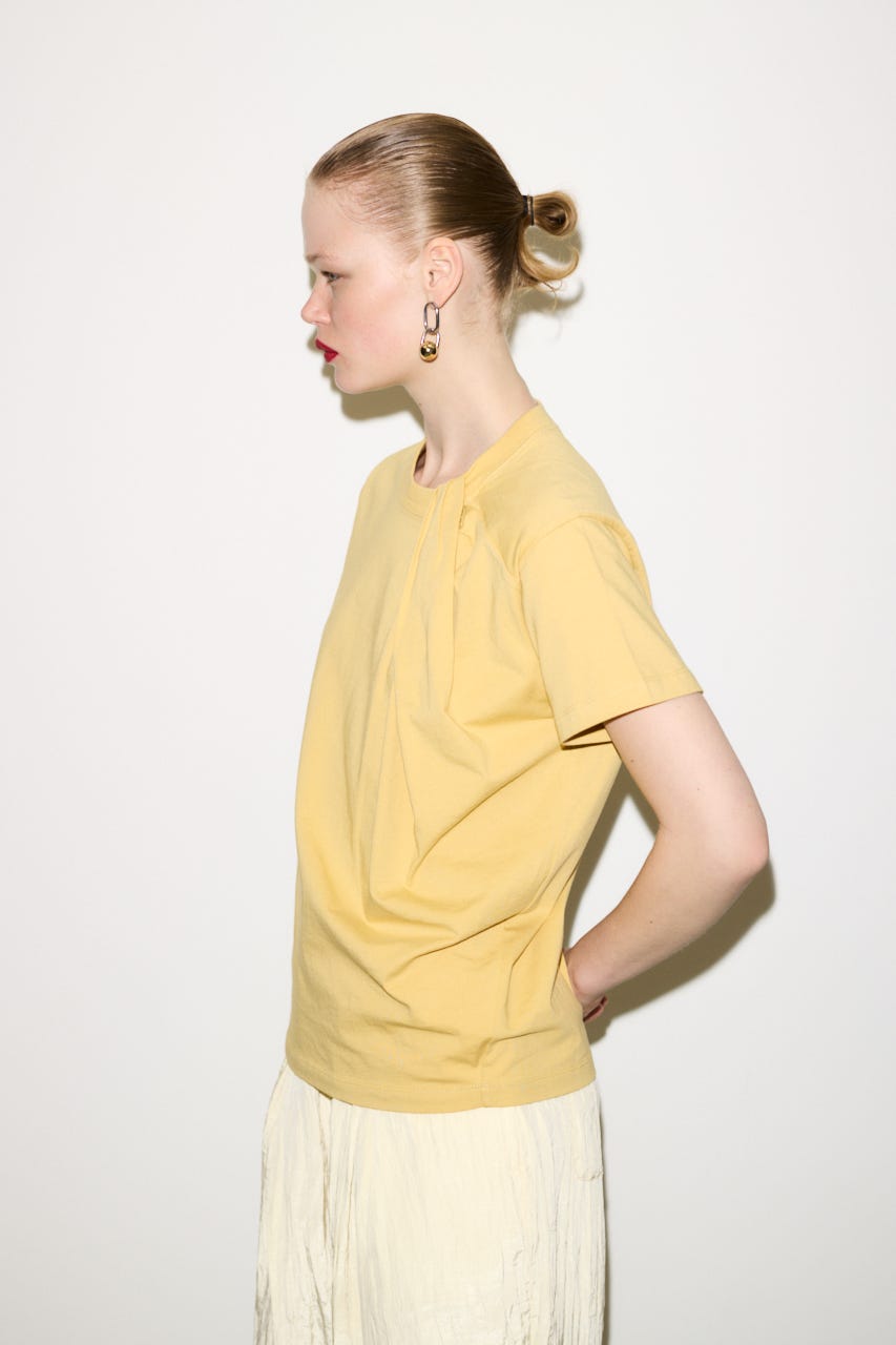 【THROW】TWIST ASYMMETRY トップス YEL FREE