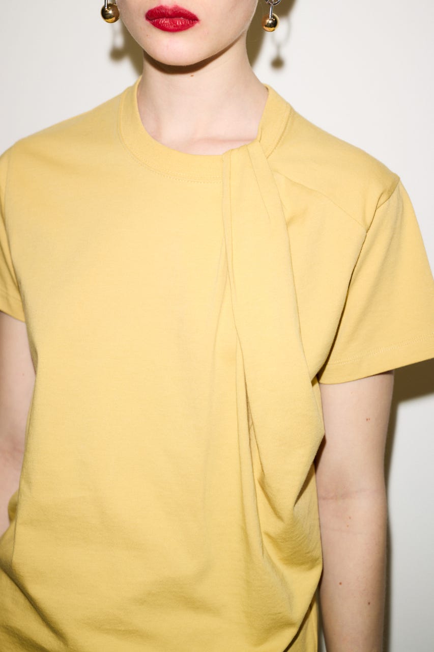 【THROW】TWIST ASYMMETRY トップス YEL FREE