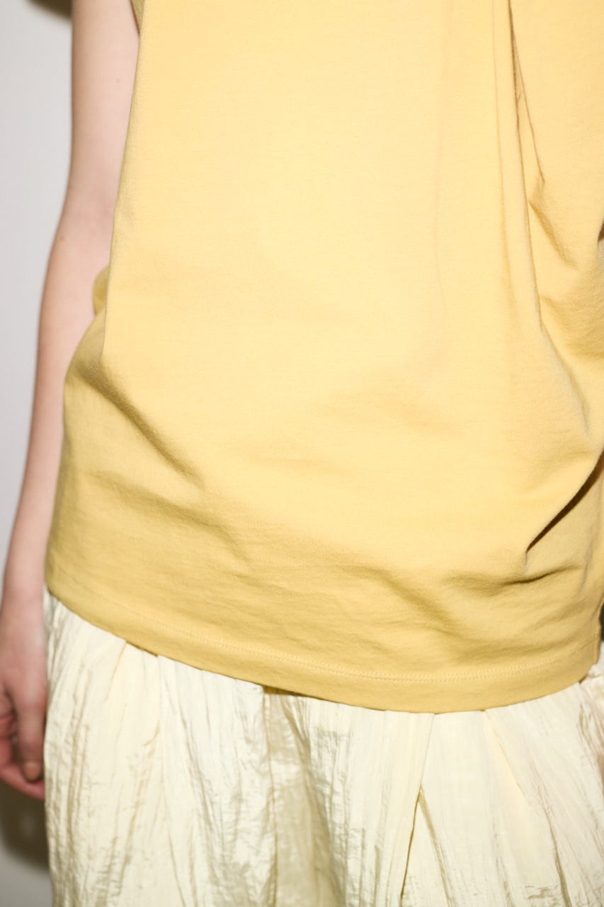 【THROW】TWIST ASYMMETRY トップス YEL FREE