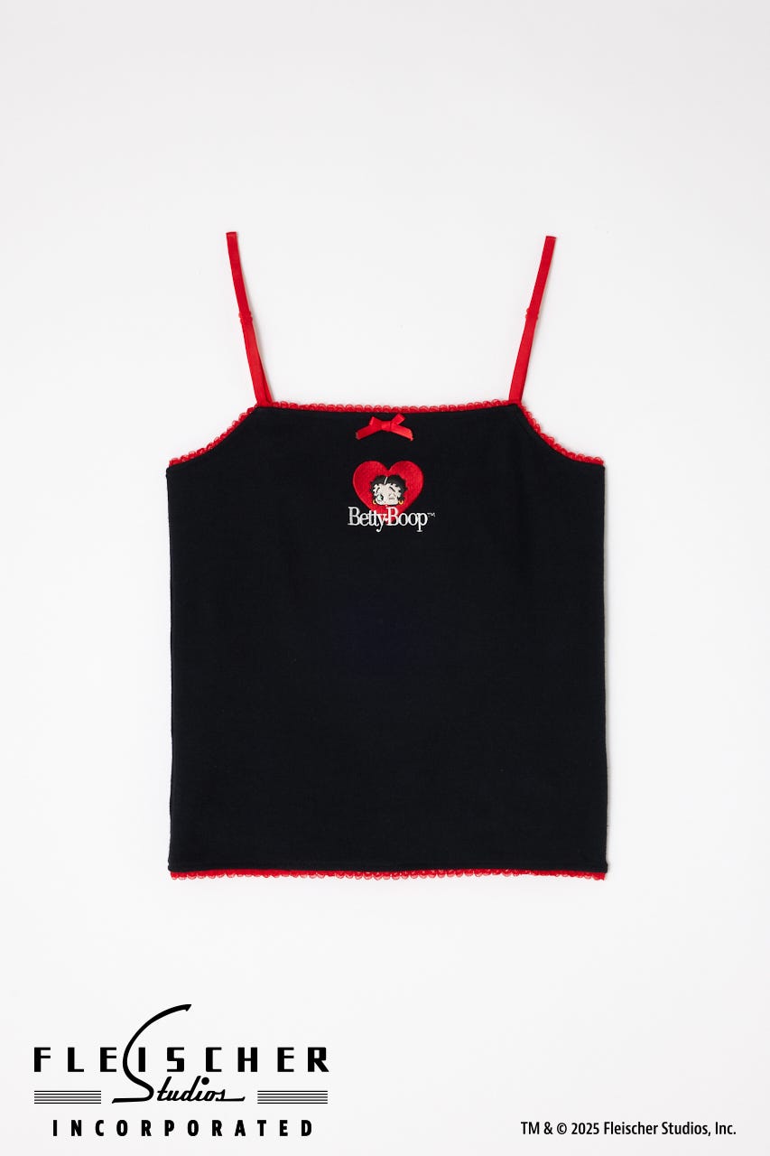 Betty Boop x SLY RIBBON キャミソール BLK FREE